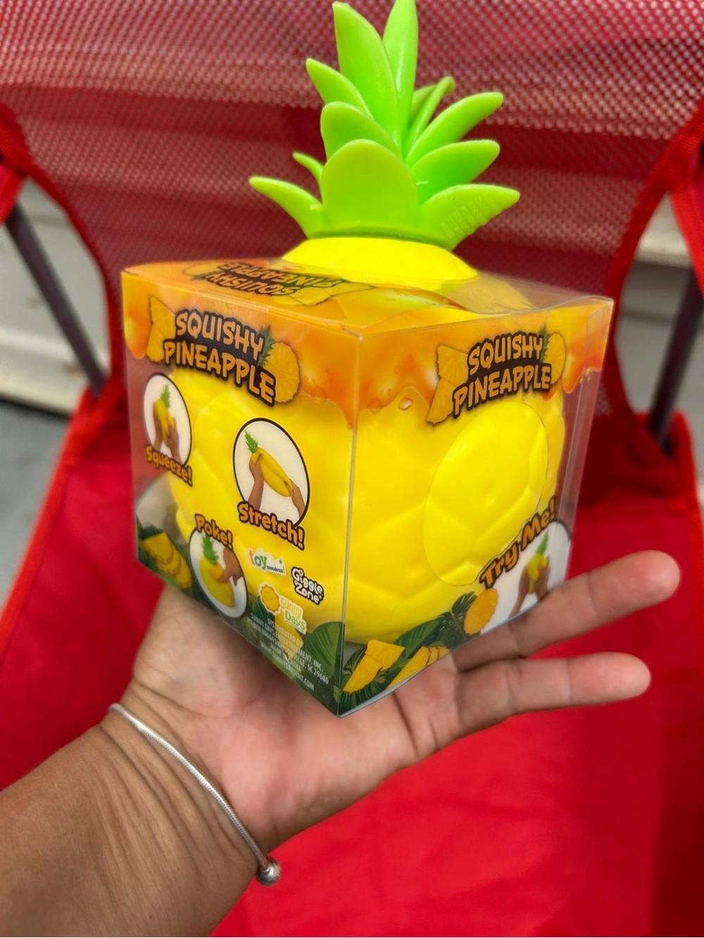Squishy Pineapple Stress Toy - Yellow/Green